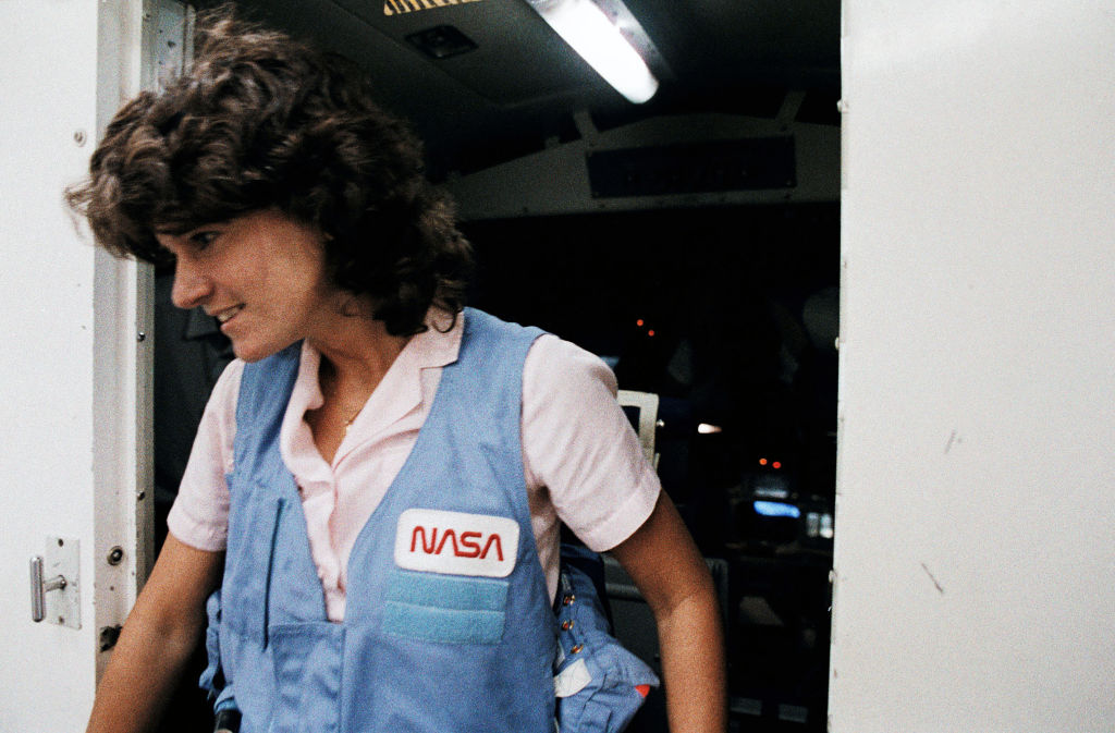 Sally Ride Training For STS-7 Mission
